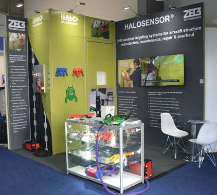 HALOSENSOR ZB3 stand at Farnborough – Hall 1, Stand 1560